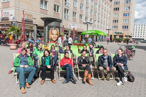 Aktion für Sitzgelegenheiten in der Innenstadt Leipzig