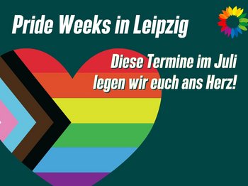 Regenbogen Herz auf Grünem Hintergrund