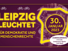 Zubringer-Raddemo zu Leipzig Leuchtet am 230.1. um 17:15 Uhr ab Lindenauer Markt