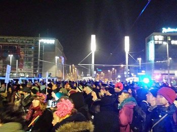 No Legida Protest auf dem Augustusplatz Leipzig