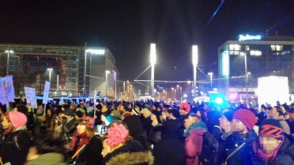 No Legida Protest auf dem Augustusplatz Leipzig