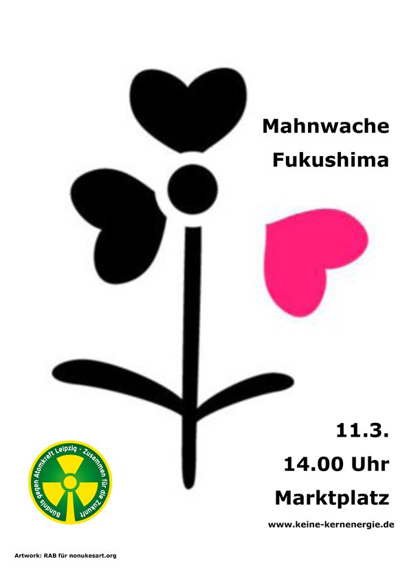 Aufruf zur Mahnwache Fukushima