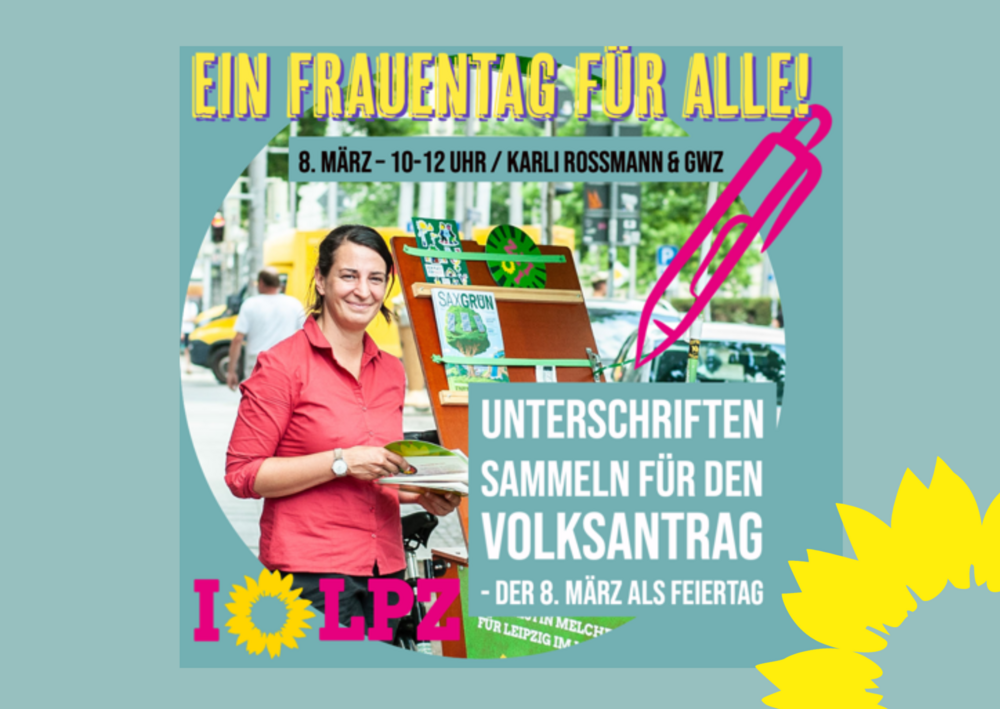 !B Christin Melcher verteilt am Infostand Flyer und Broschüren