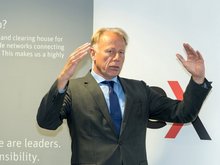 Jürgen Trittin bei der EEX in Leipzig