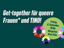 Get Together für queere Frauen und TINO, Sonnenblumen 