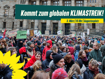 !B Demonstrierende beim Klimastreik in Leipzig