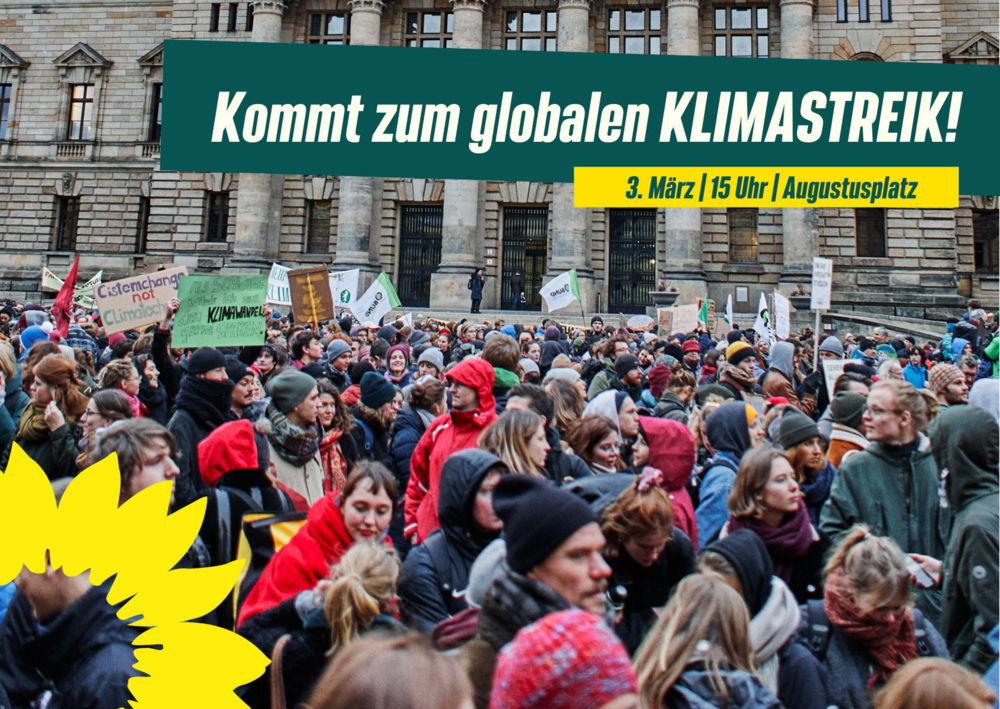 !B Demonstrierende beim Klimastreik in Leipzig